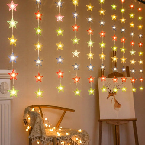 Led Star Fairy String Lights  ∅ 118.1″ - Linellae-1-Yiosilamp