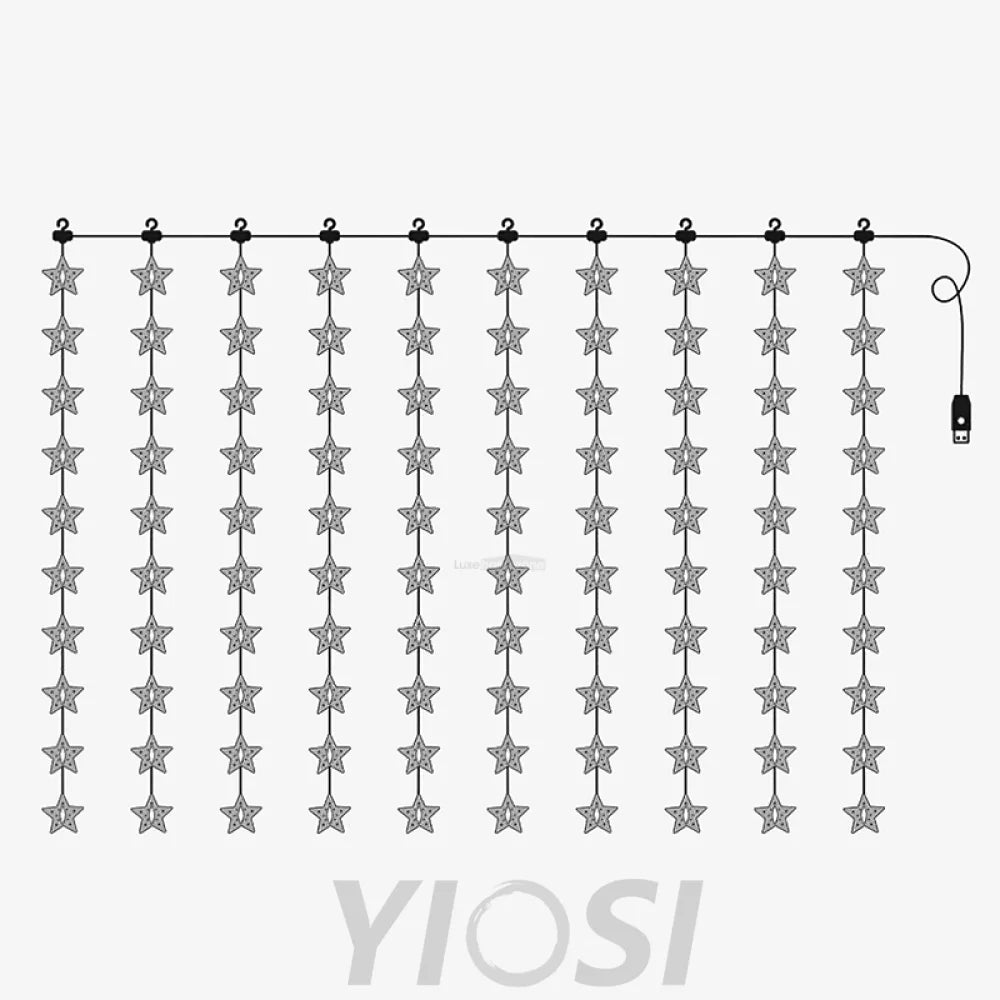 Led Star Fairy String Lights  ∅ 118.1″ - Linellae-1-Yiosilamp