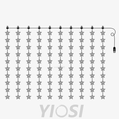 Led Star Fairy String Lights  ∅ 118.1″ - Linellae-1-Yiosilamp