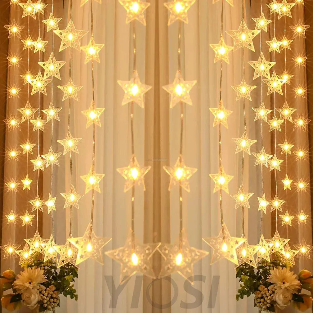 Led Star Fairy String Lights  ∅ 118.1″ - Linellae-1-Yiosilamp