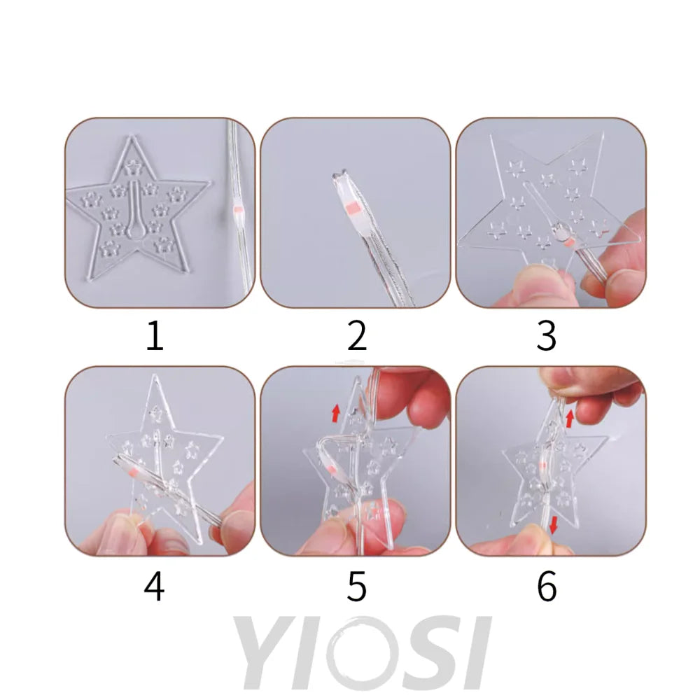 Led Star Fairy String Lights  ∅ 118.1″ - Linellae-1-Yiosilamp