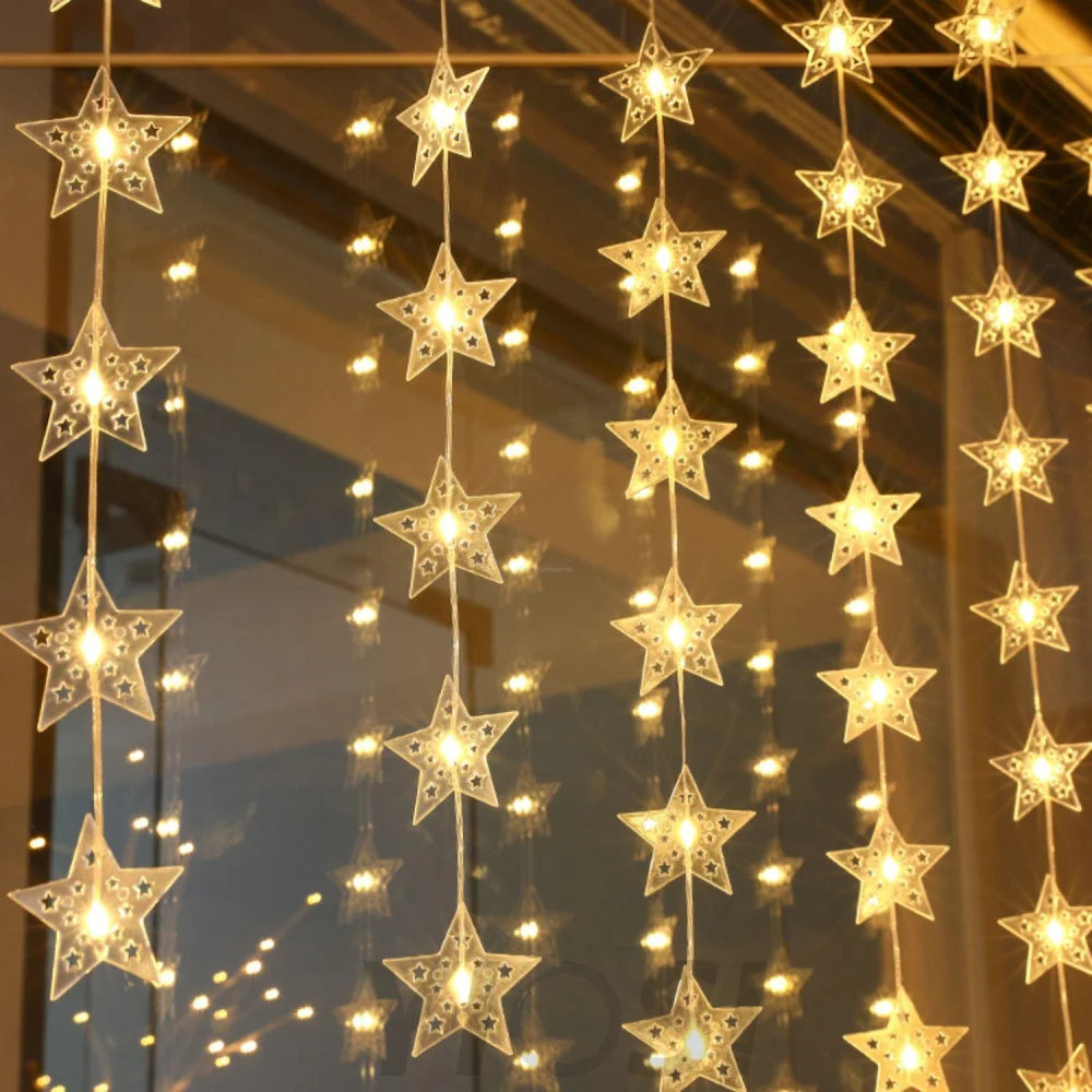 Led Star Fairy String Lights  ∅ 118.1″ - Linellae-1-Yiosilamp