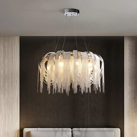 Length Chains Chandelier ∅ 23.6″ - Tassel-1-Yiosilamp