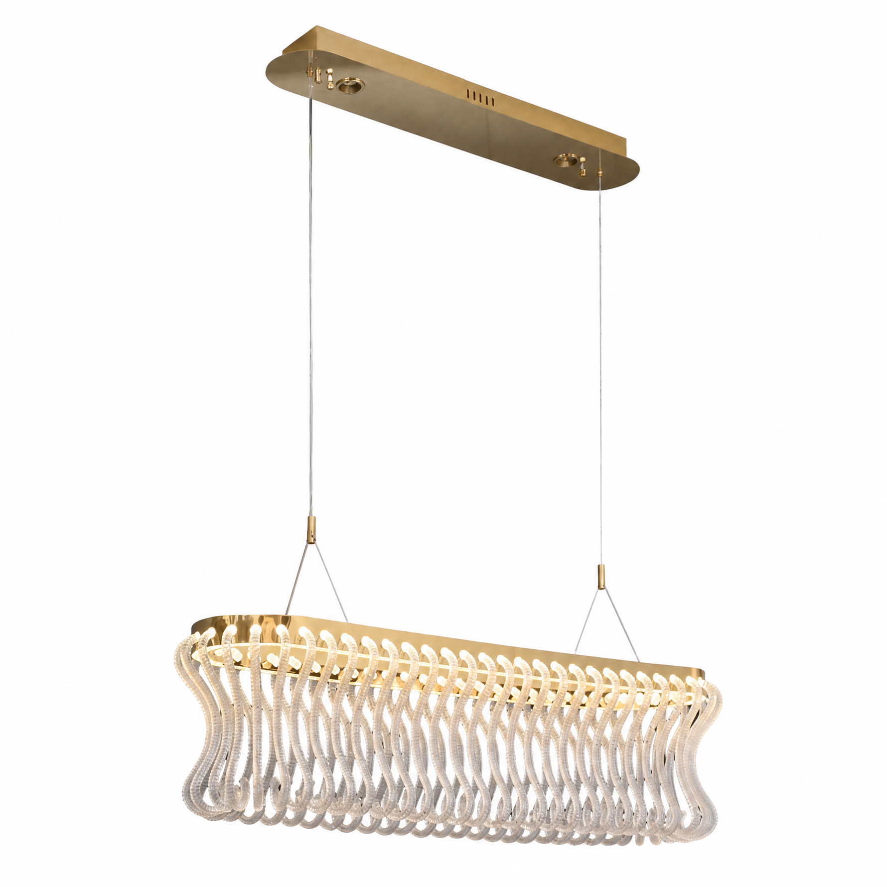 Lennox Glass Oval Chandelier 47.2"L