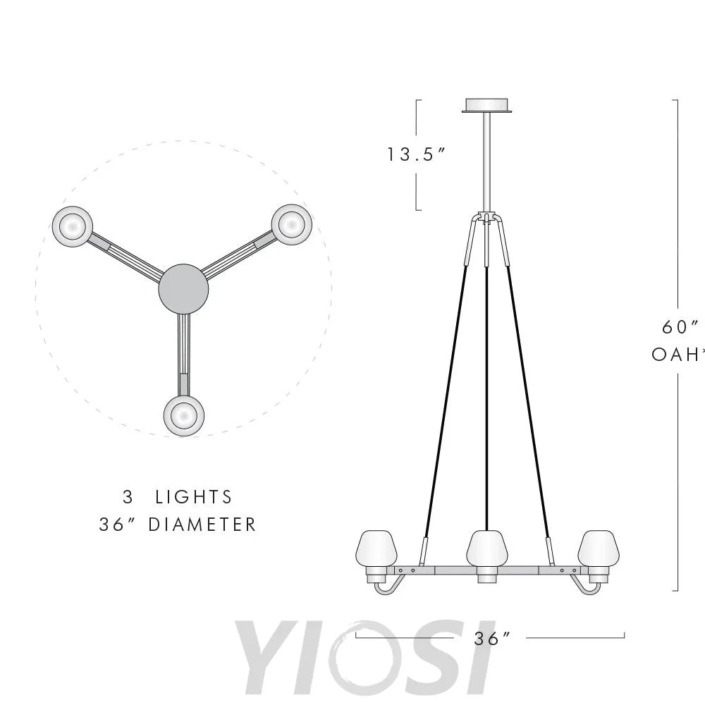 Letitia Crystal Chandelier （3 Light）