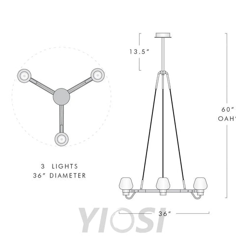 Letitia Crystal Chandelier （3 Light）