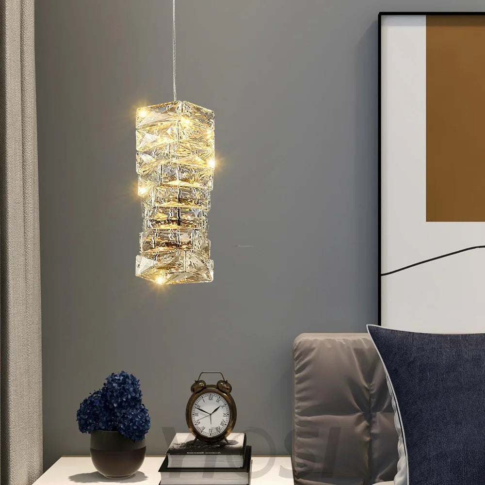 Leuchten Crystal Pendant Lamp ∅ 4.7″ - Cryolite-1-Yiosilamp