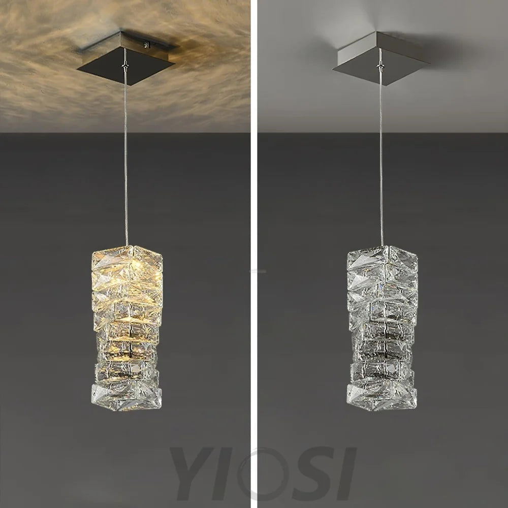 Leuchten Crystal Pendant Lamp ∅ 4.7″ - Cryolite-1-Yiosilamp