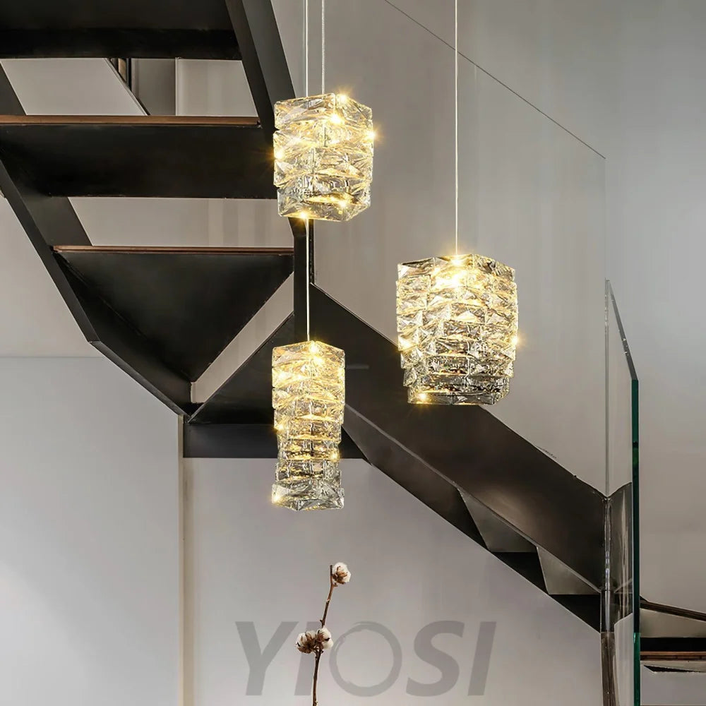 Leuchten Crystal Pendant Lamp ∅ 4.7″ - Cryolite-1-Yiosilamp