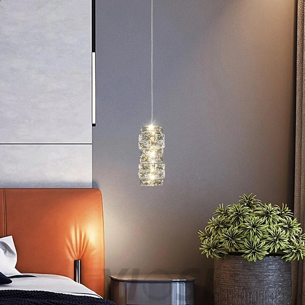 Leuchten Crystal Pendant Lamp ∅ 4.7″ - Cryolite-1-Yiosilamp