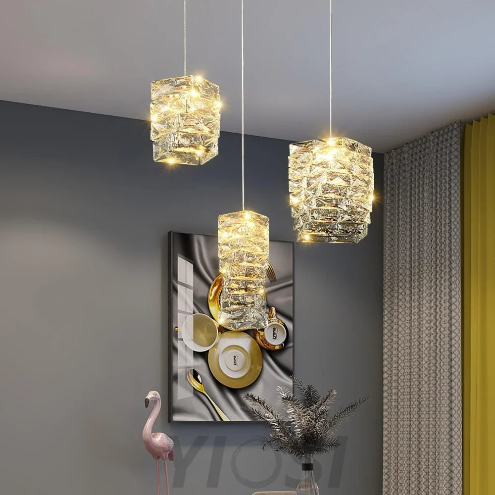 Leuchten Crystal Pendant Lamp ∅ 4.7″ - Cryolite-1-Yiosilamp