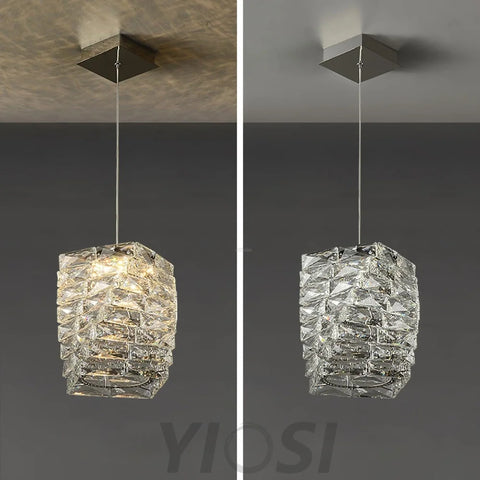 Leuchten Crystal Pendant Lamp ∅ 4.7″ - Cryolite-1-Yiosilamp