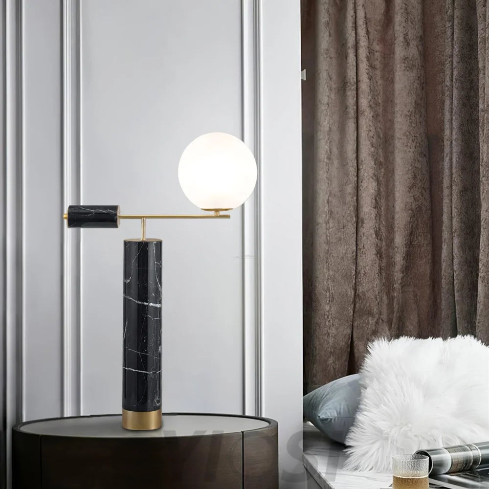 Lexi Table Lamp ∅ 19.7″ - Alabaster-1-Yiosilamp