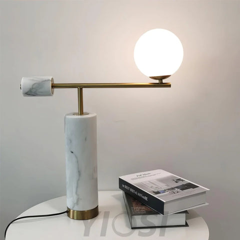 Lexi Table Lamp ∅ 19.7″ - Alabaster-1-Yiosilamp