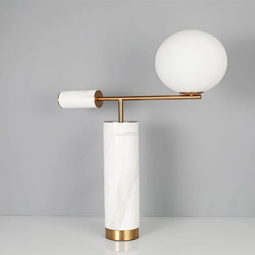 Lexi Table Lamp ∅ 19.7″ - Alabaster-1-Yiosilamp