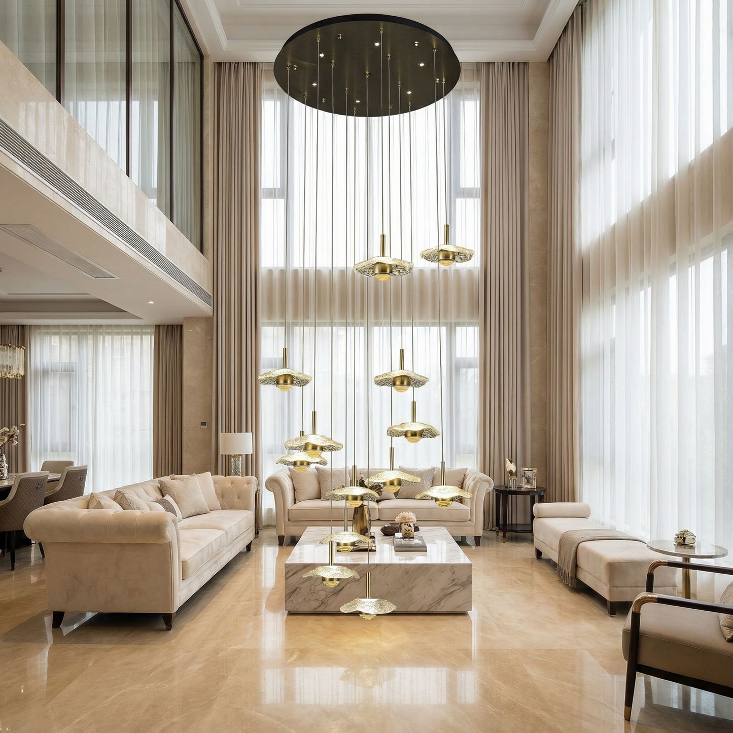 Yiosi Lotus Story Staircase Chandelier - Grand - Image 2