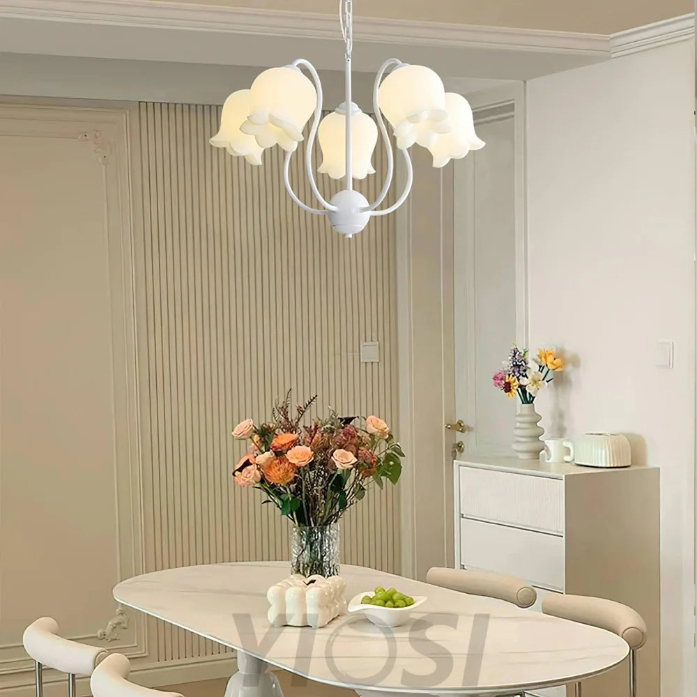 Lilium Chandelier with 3/5/6/8 heads - Lily flower-1-Yiosilamp