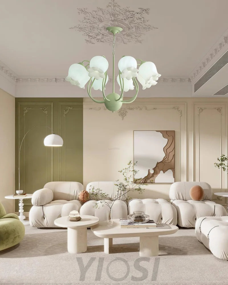 Lilium Chandelier with 3/5/6/8 heads - Lily flower-1-Yiosilamp