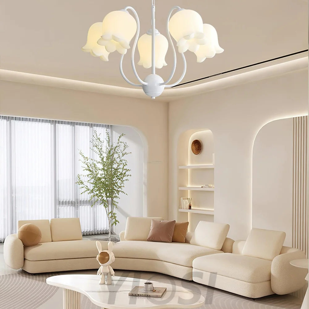 Lilium Chandelier with 3/5/6/8 heads - Lily flower-1-Yiosilamp