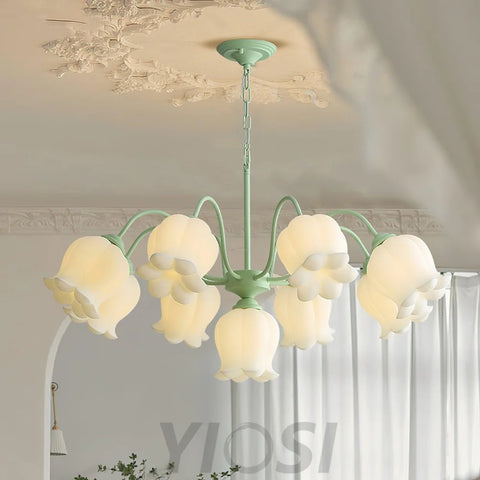 Lilium Chandelier with 3/5/6/8 heads - Lily flower-1-Yiosilamp
