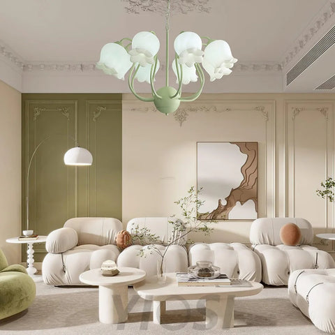Lilium Chandelier with 3/5/6/8 heads - Lily flower-1-Yiosilamp