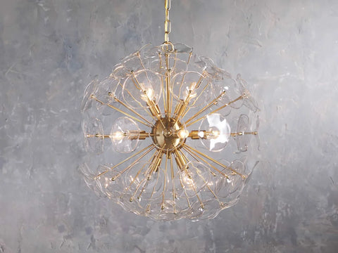 Lily Round Chandelier 25’’ 34’’ 43’’ Brass / 10 Light