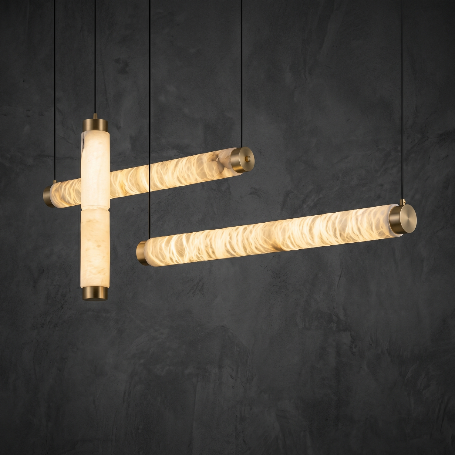 Yiosi Linea Linear Tube Cross Pendant Light - Image 1