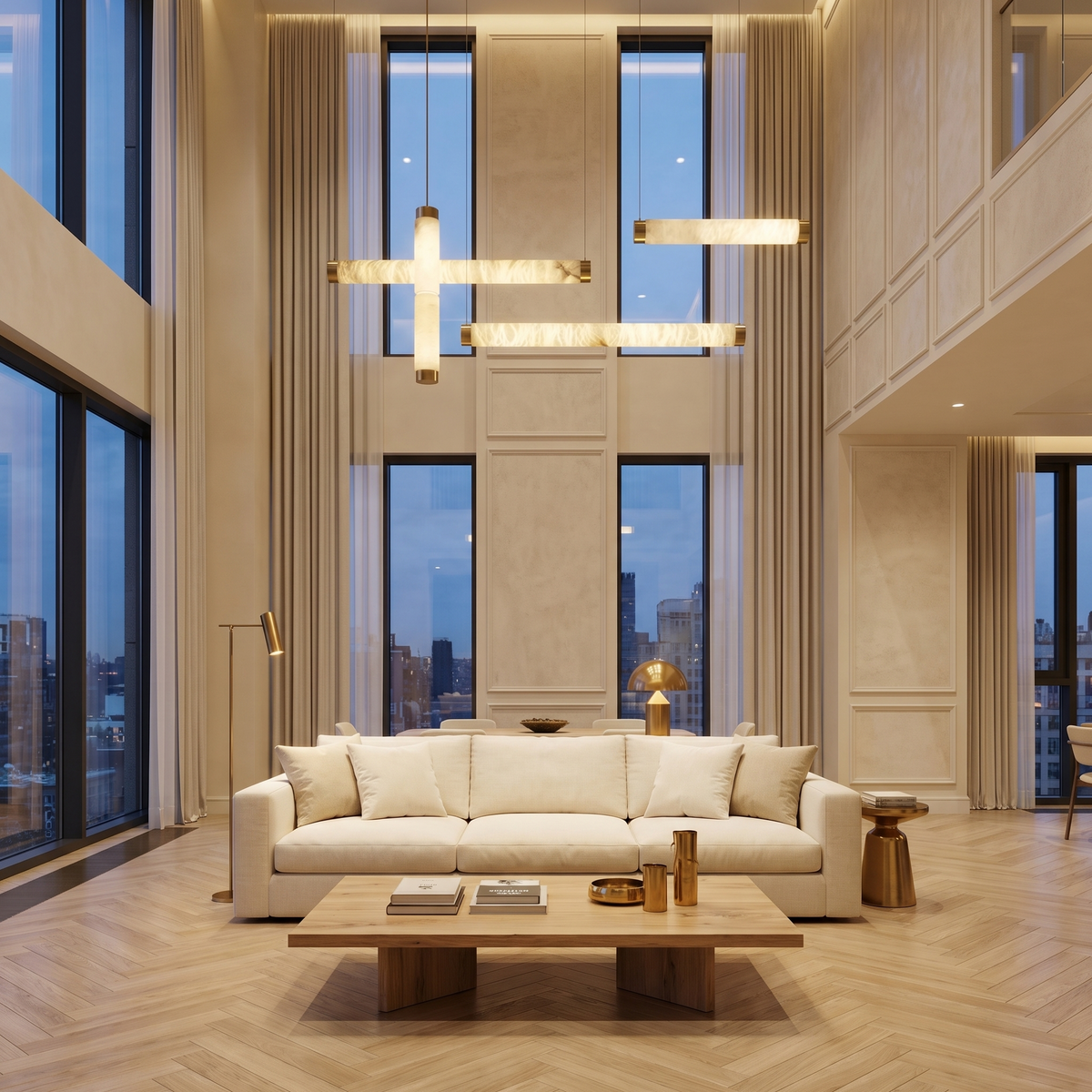 Yiosi Linea Linear Tube Cross Pendant Light - Image 3