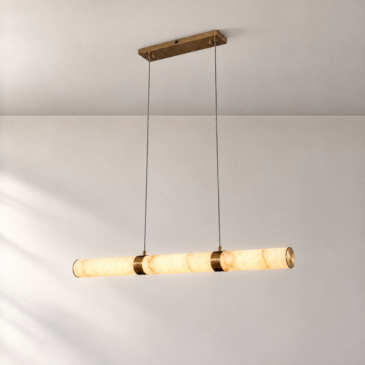 Linea Modern Linear Alabaster Pendant Light