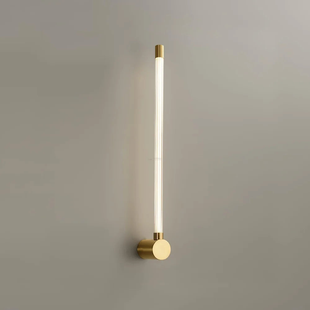 Linear LED Wall Sconce - Black, Brass, Ribbon-1-Yiosilamp