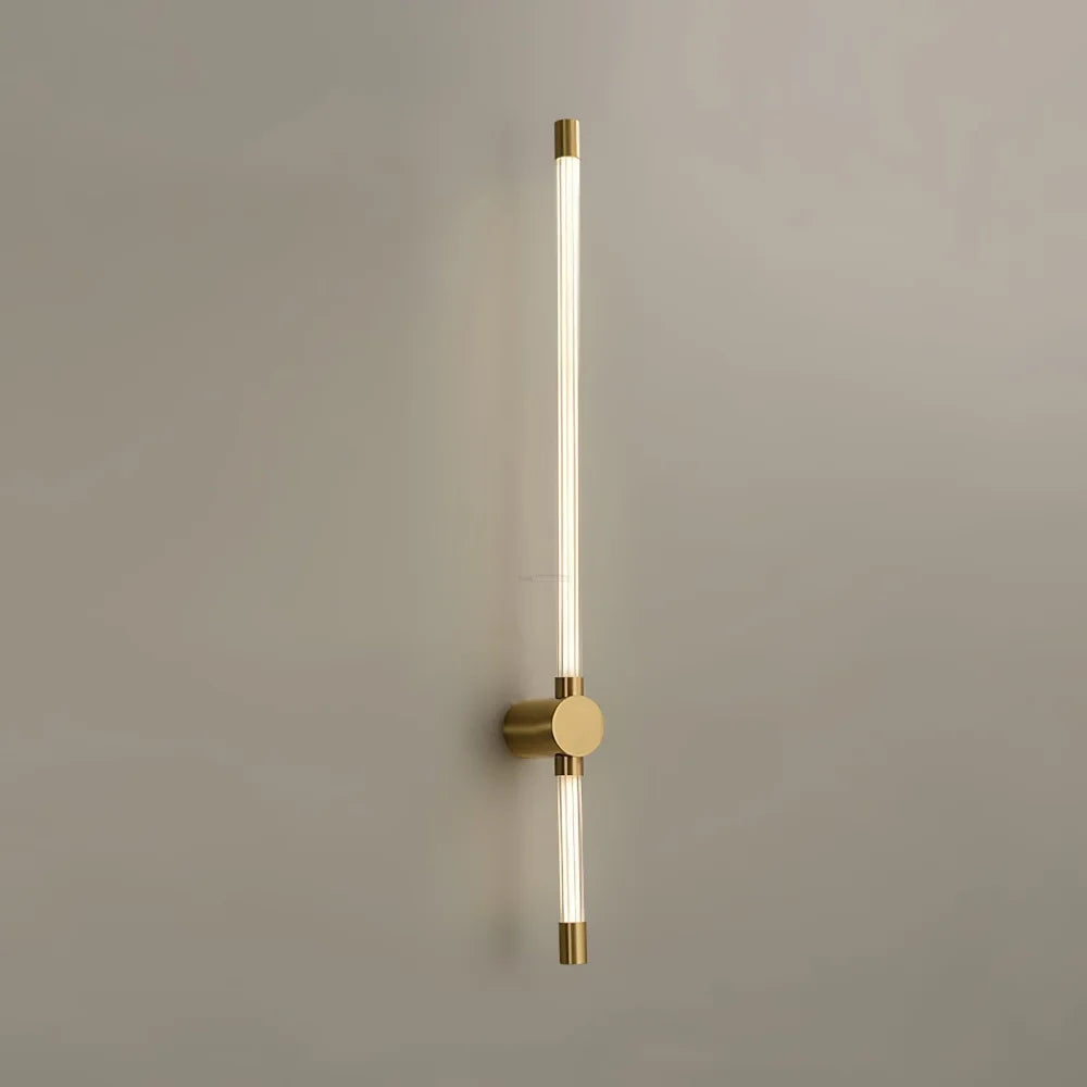 Linear LED Wall Sconce - Black, Brass, Ribbon-1-Yiosilamp