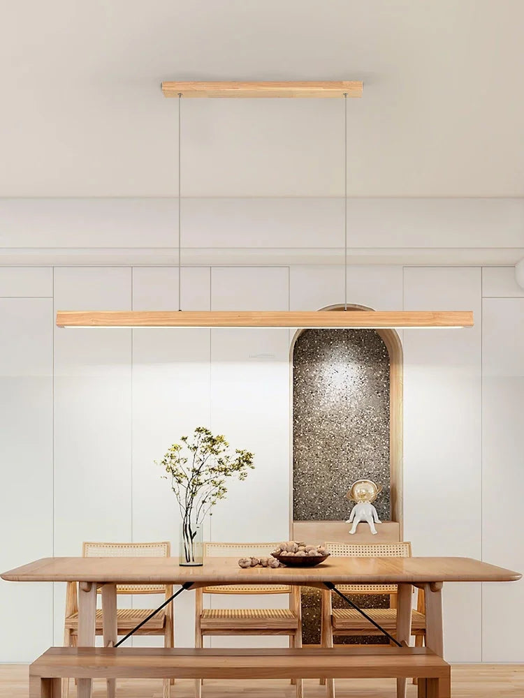 Linear Wooden Pendant - Bar-1-Yiosilamp