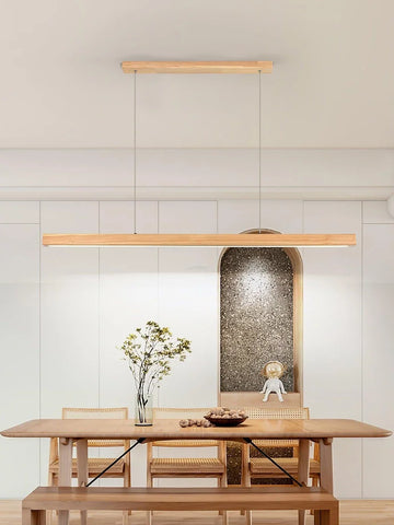Linear Wooden Pendant - Bar-1-Yiosilamp