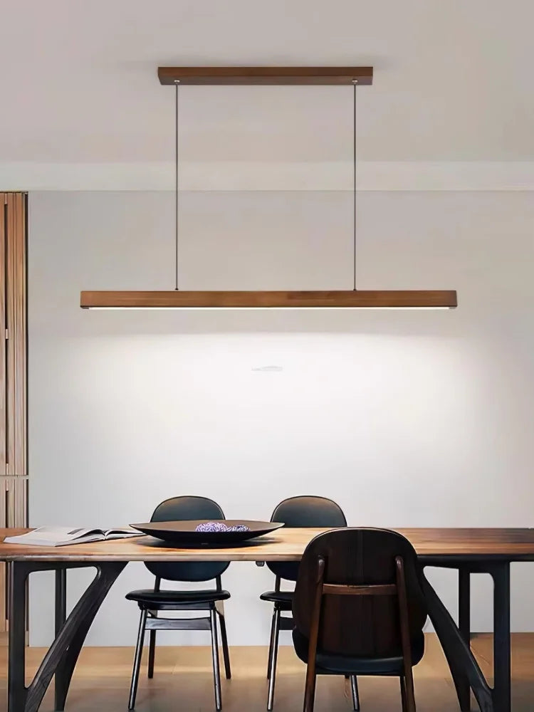 Linear Wooden Pendant - Bar-1-Yiosilamp