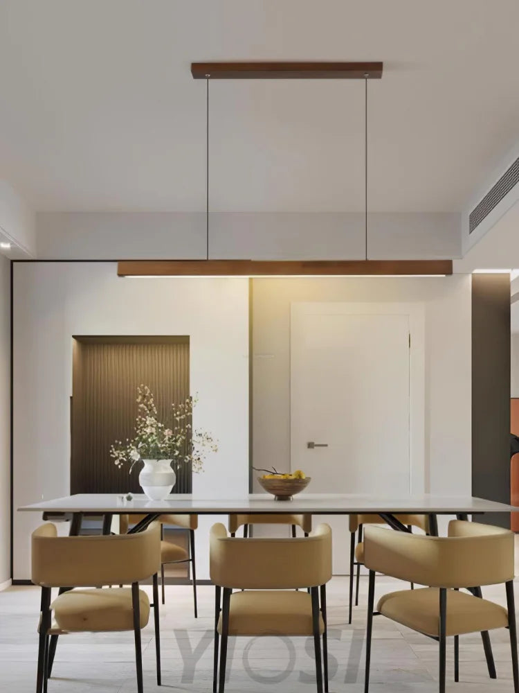 Linear Wooden Pendant - Bar-1-Yiosilamp