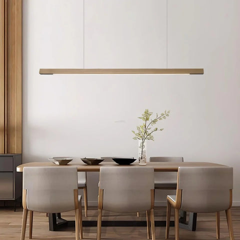 Linear Wooden Pendant - Bar-1-Yiosilamp