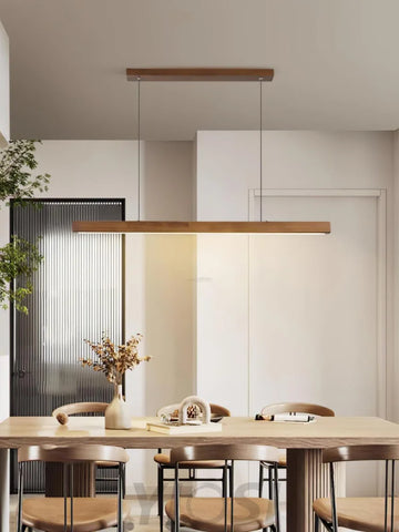 Linear Wooden Pendant - Bar-1-Yiosilamp