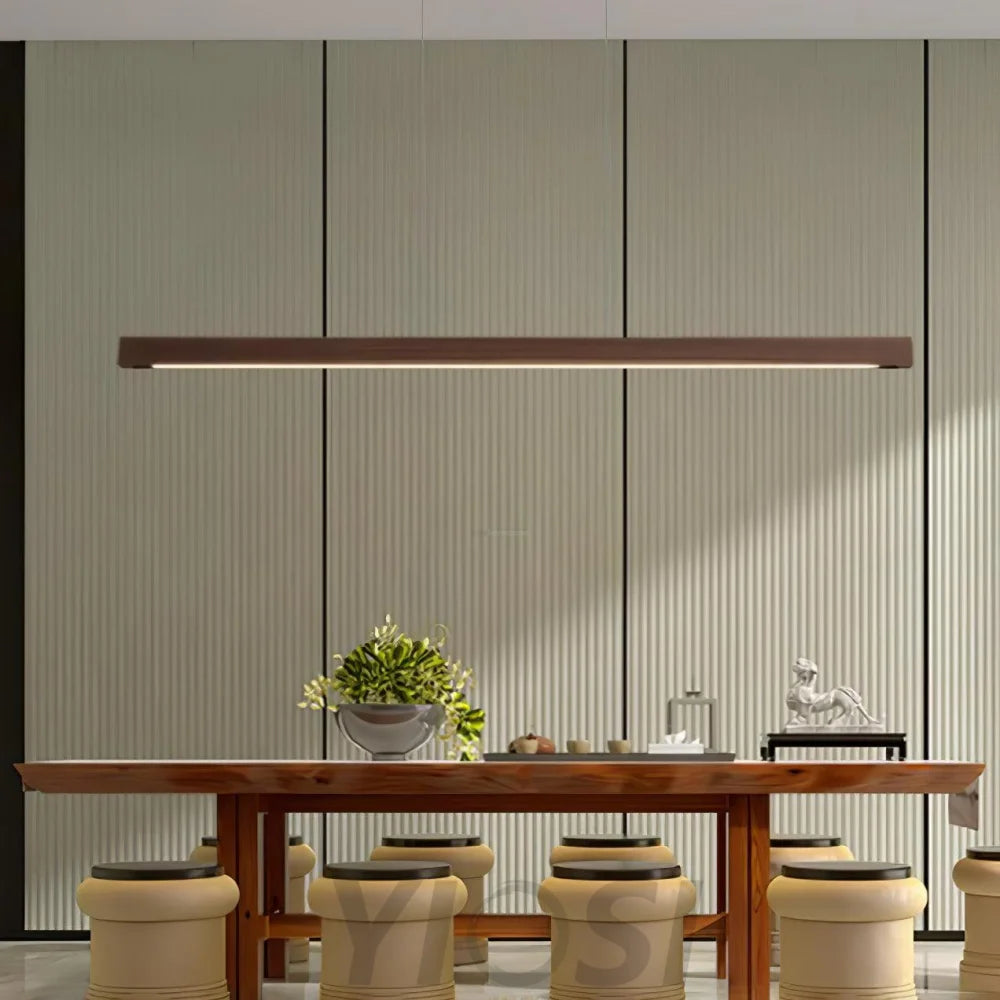Linear Wooden Pendant - Bar-1-Yiosilamp