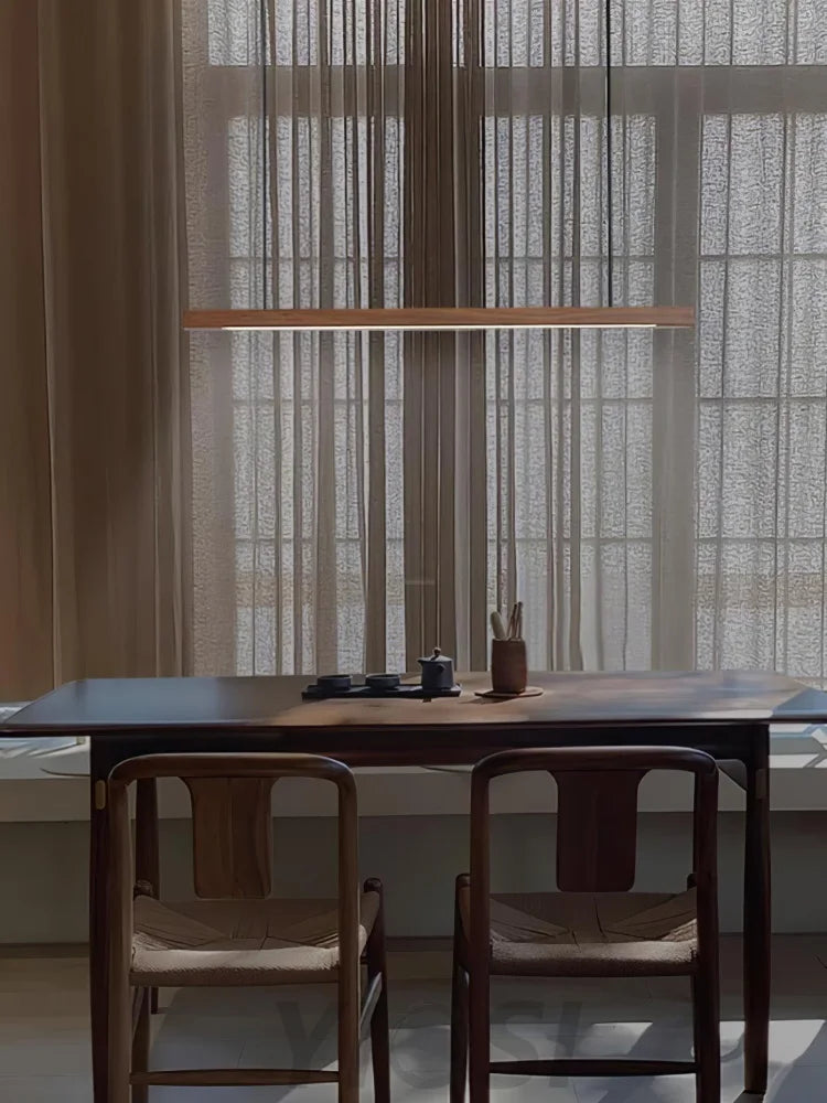 Linear Wooden Pendant - Bar-1-Yiosilamp