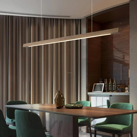 Linear Wooden Pendant - Bar-1-Yiosilamp
