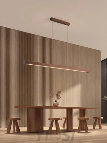 Linear Wooden Pendant - Bar-1-Yiosilamp