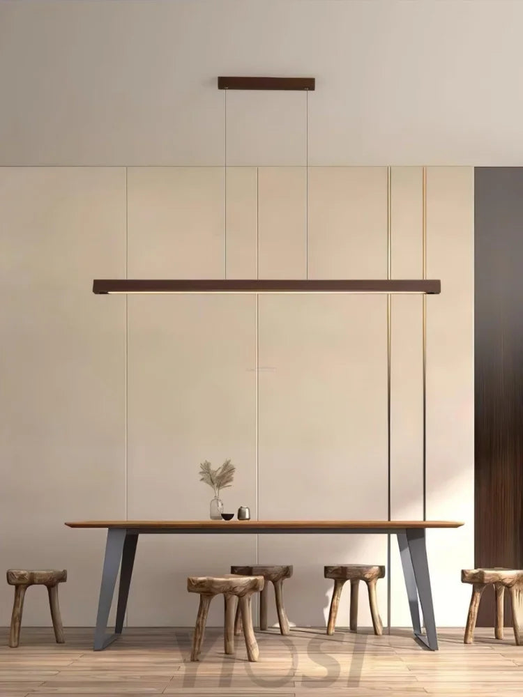 Linear Wooden Pendant - Bar-1-Yiosilamp