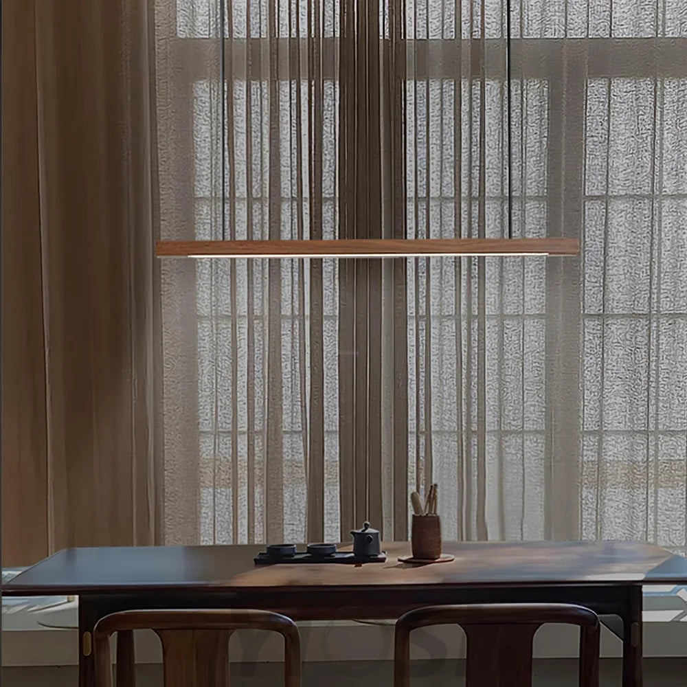 Linear Wooden Pendant - Bar-1-Yiosilamp