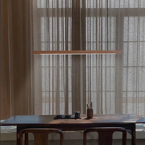 Linear Wooden Pendant - Bar-1-Yiosilamp
