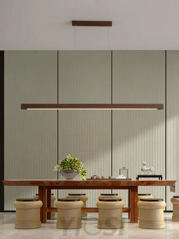 Linear Wooden Pendant - Bar-1-Yiosilamp