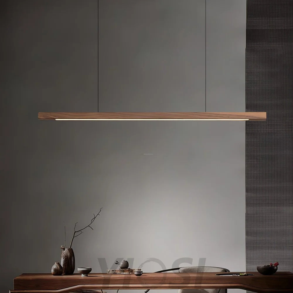 Linear Wooden Pendant - Bar-1-Yiosilamp