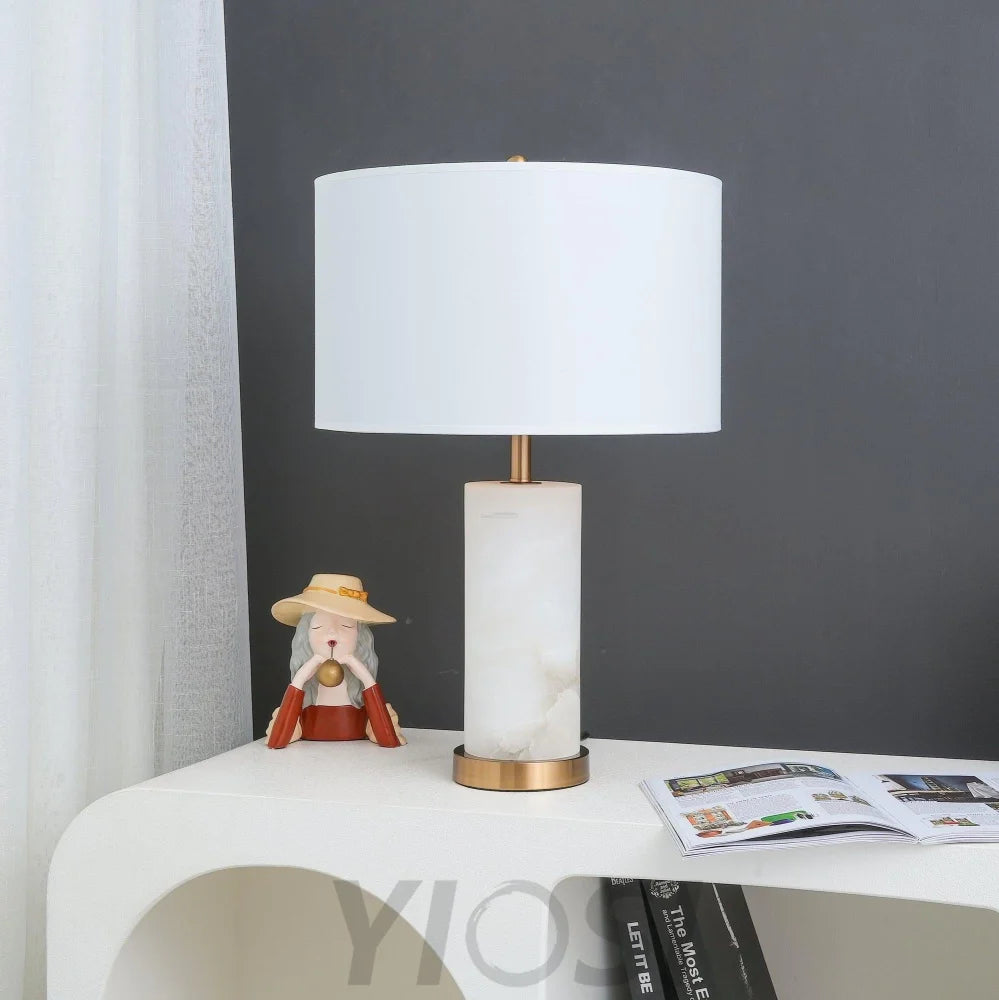 Lineham Alabaster Table Lamp - Alabaster-1-Yiosilamp