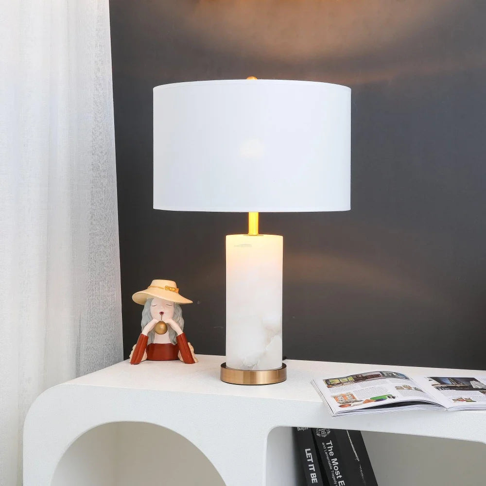 Lineham Alabaster Table Lamp - Alabaster-1-Yiosilamp