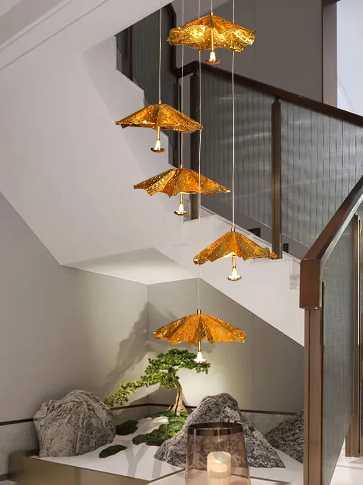 Livra Leaf Chandelier ∅ 11.8″ - Earring-1-Yiosilamp