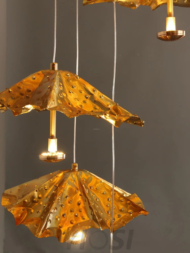 Livra Leaf Chandelier ∅ 11.8″ - Earring-1-Yiosilamp